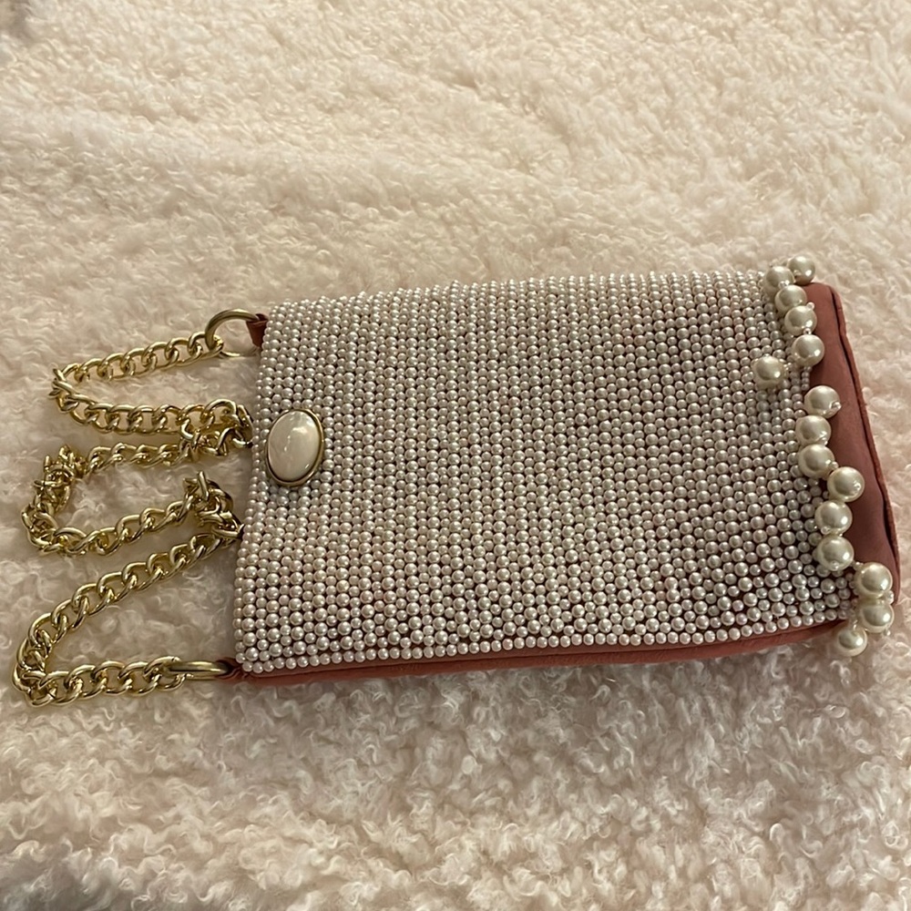 Mary Frances Pearl Beaded Purse Handbag